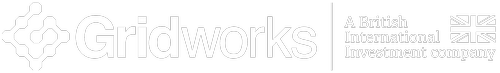 Gridworks logo whiteout large
